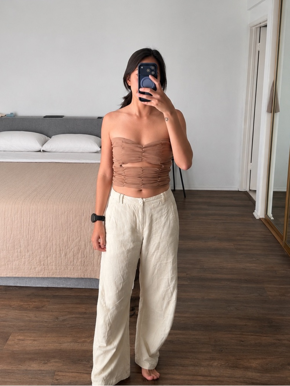 All My Love - Mauve Ruched Tube Top
